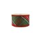 LaRibbons 4" - 2 1/2" Wired Dupioni Ribbon | Red/Dark Green Plaid Bias Cut Double-Fused Red Backing | 5 Yard Roll